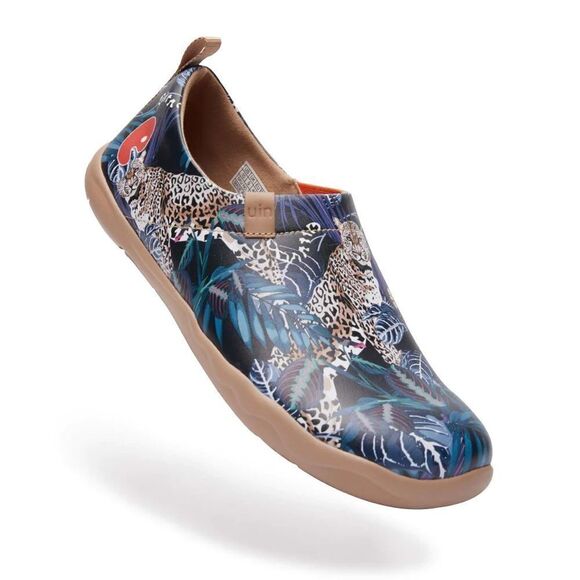 UIN Men's Walking Shoes Slip On Microfiber Comfort Loafers (Jungle Imagination) - Picture 7 of 9